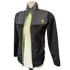 AND1 Athletic Jacket Sz XL Boys Black Grey Green w/ Pockets